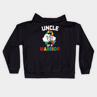 Uncle of warrior Autism Awareness Gift for Birthday, Mother's Day, Thanksgiving, Christmas Kids Hoodie